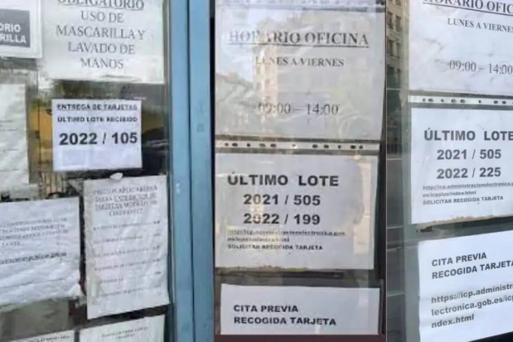 Lotes NIE en Espana